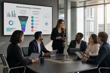 Startup Screening vs Evaluation Market Data Startup Screening vs Evaluation Market Data